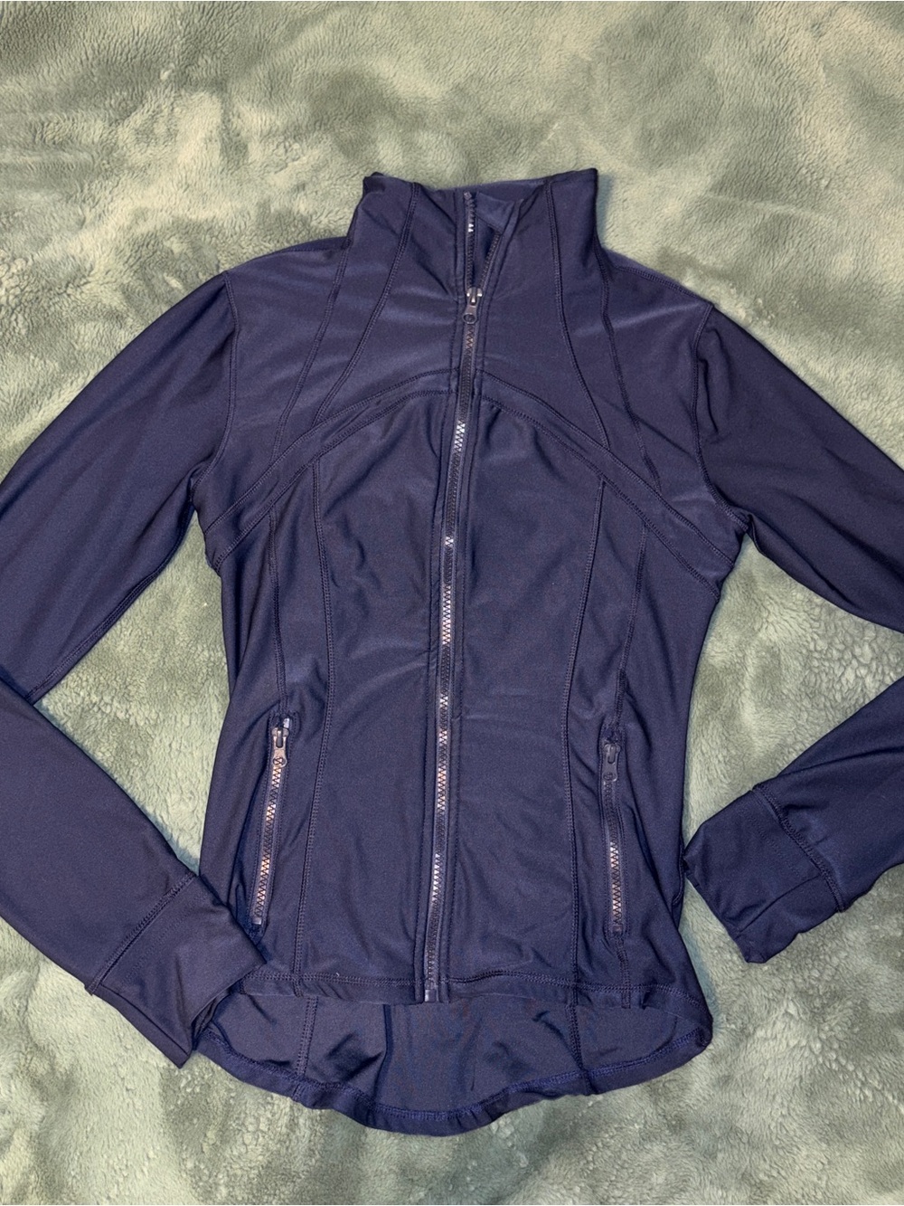 Women's Navy Full-Zip Utility Jacket
